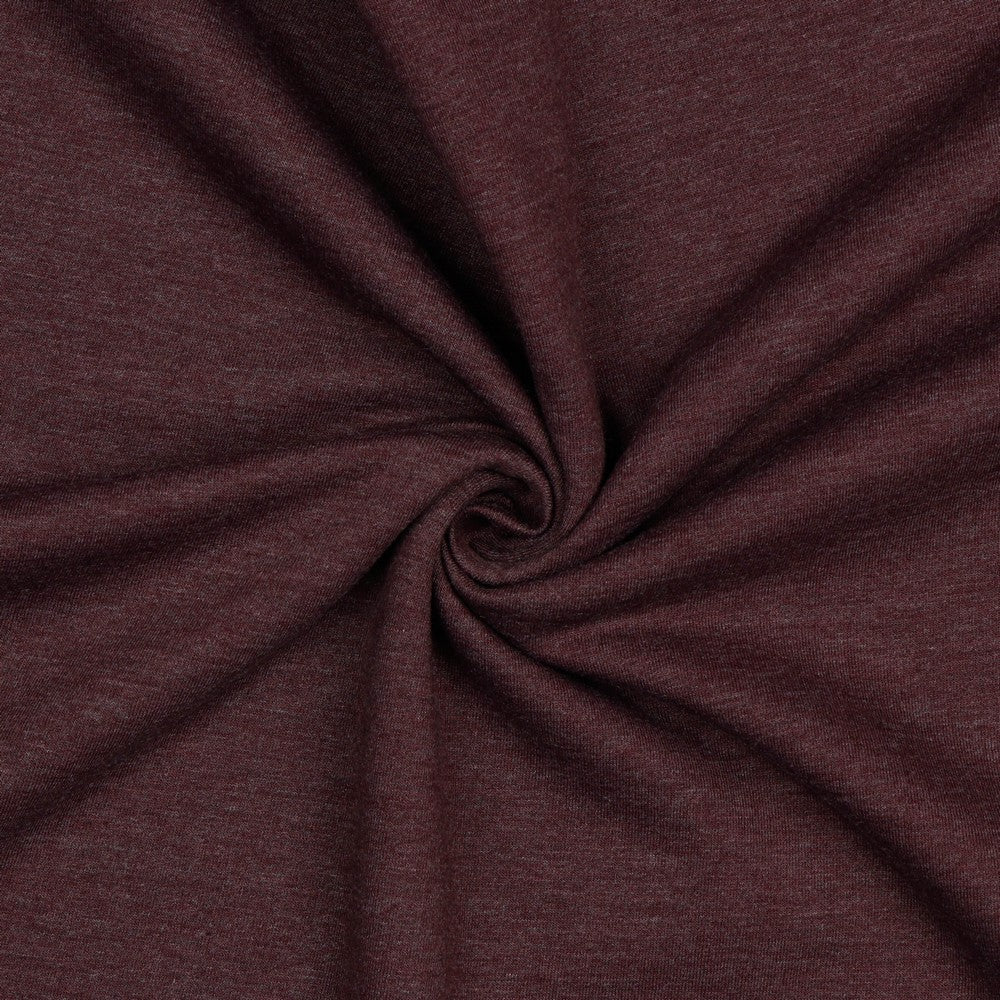 Sweat uni aubergine meliert