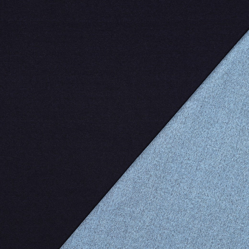 Denim French Terry indigo blau - Poppy Magazin