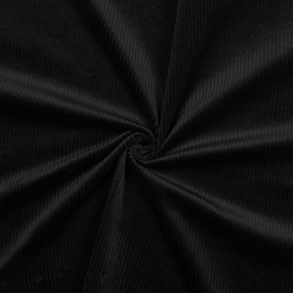 Cord washed stretch schwarz