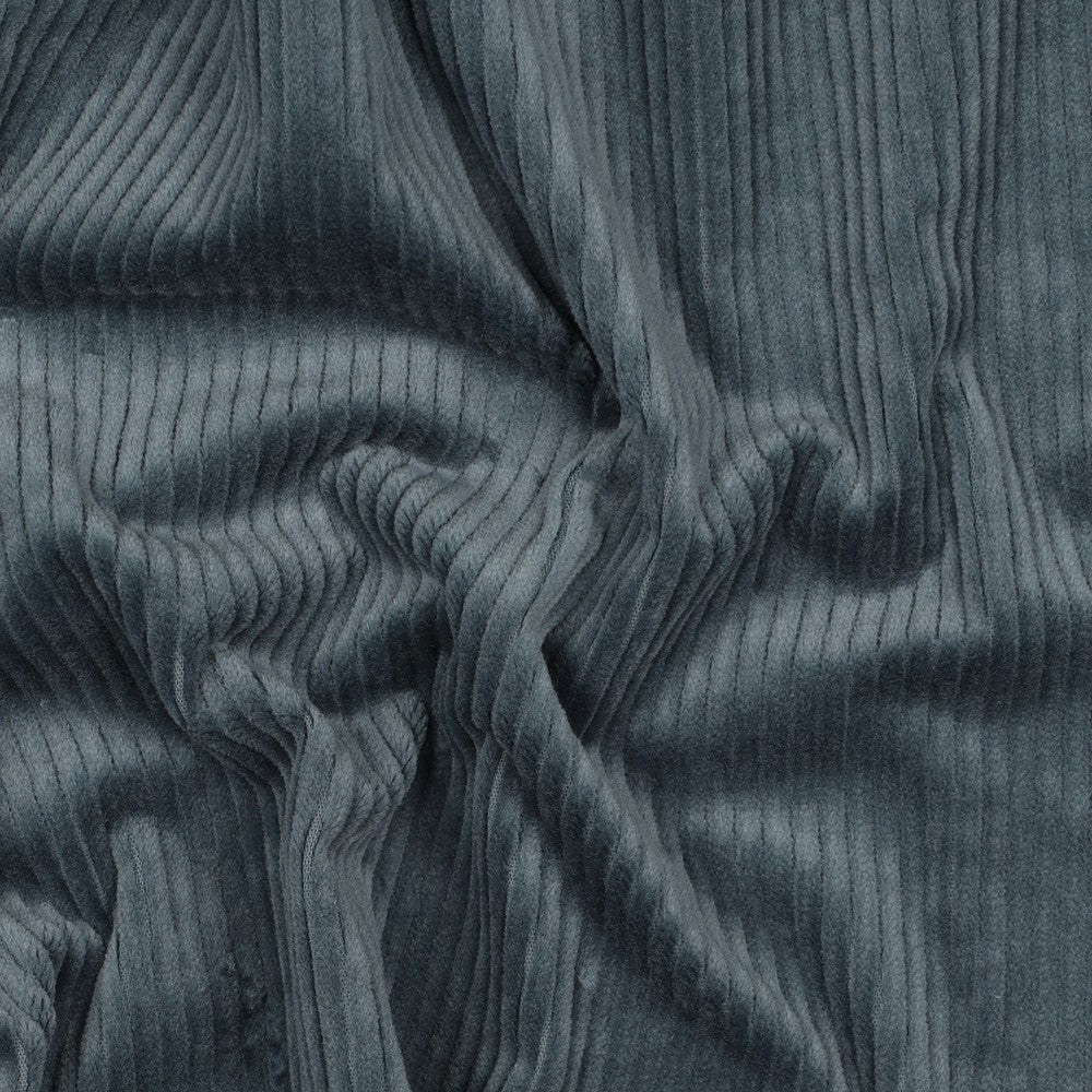 Cord washed stretch grau blau