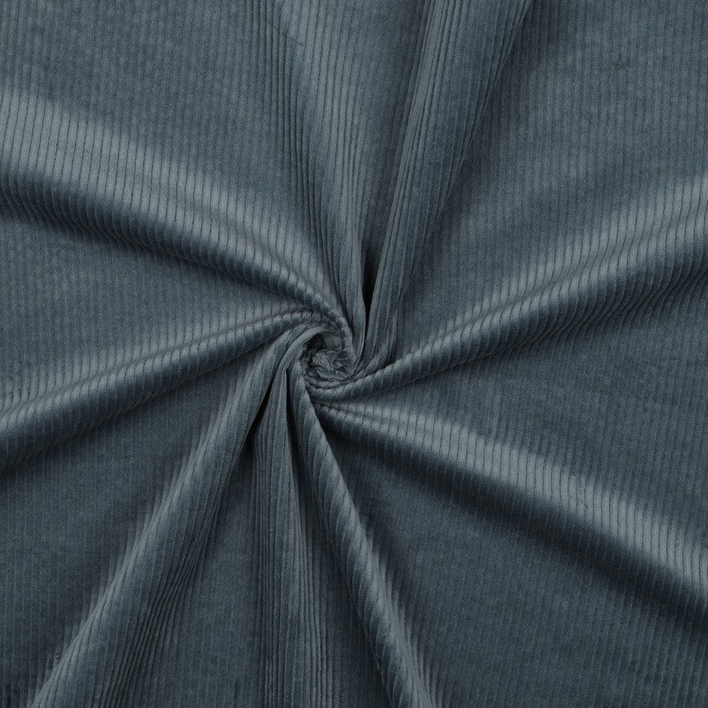 Cord washed stretch grau blau