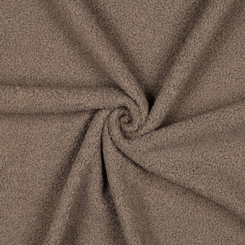 BALD ERHÄLTLICH - Teddystoff Fleece Double Sided taupe