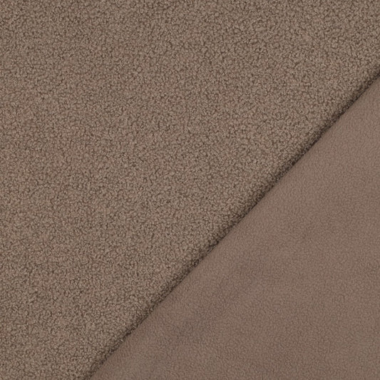 BALD ERHÄLTLICH - Teddystoff Fleece Double Sided taupe