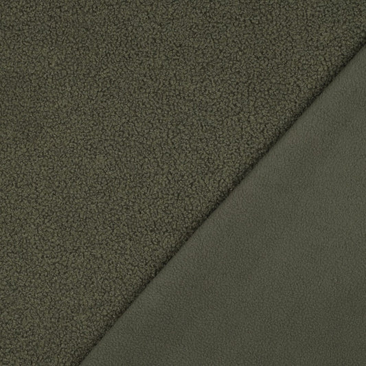 Teddystoff Fleece Double Sided pickle grün