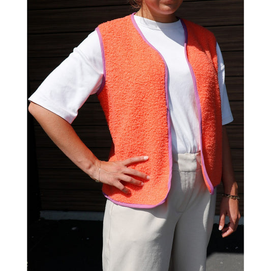 Teddystoff Fleece Double Sided sizilianische orange