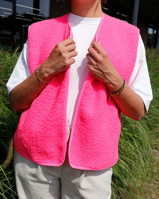 Teddystoff Fleece Double Sided neon pink