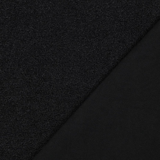Teddystoff Fleece Double Sided schwarz