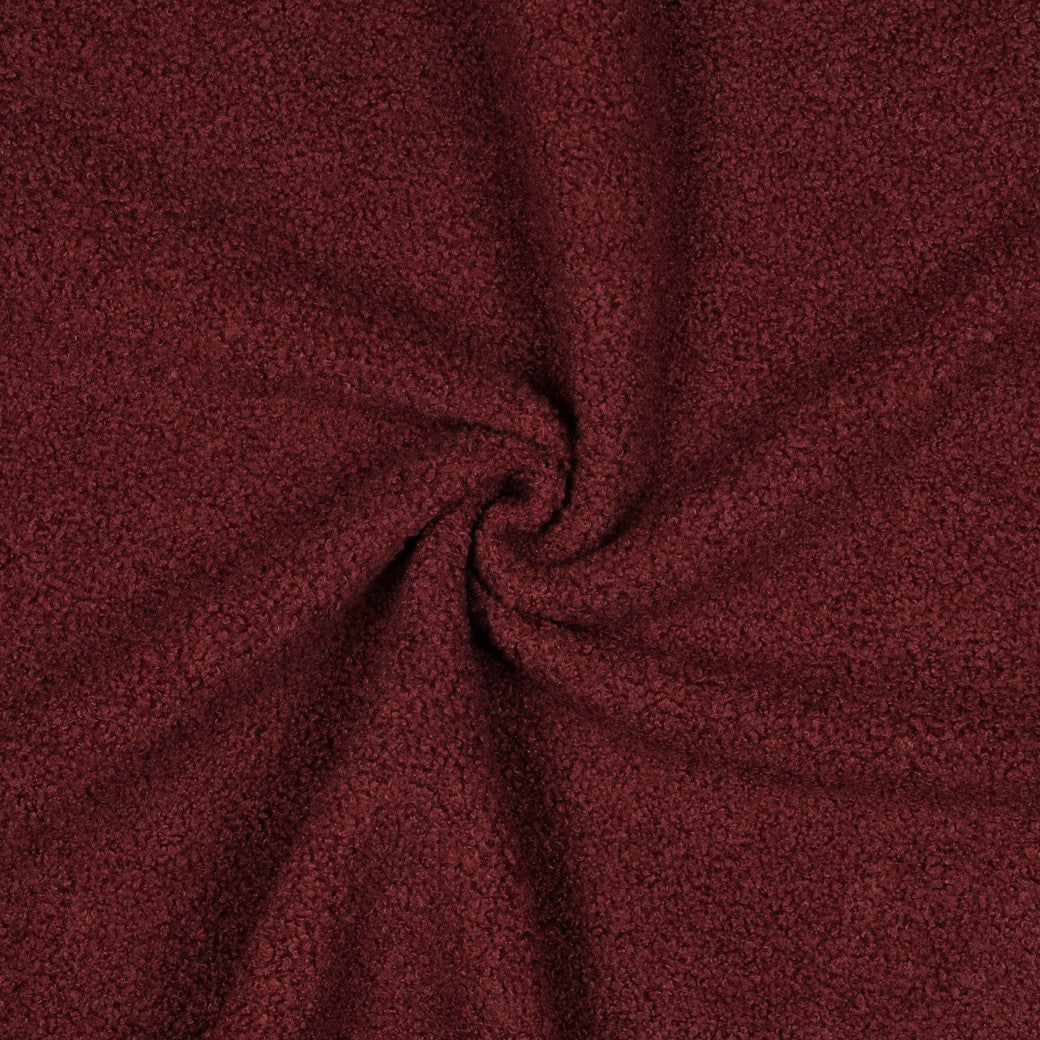 BALD ERHÄLTLICH - Teddystoff Fleece Double Sided bordeauxrot