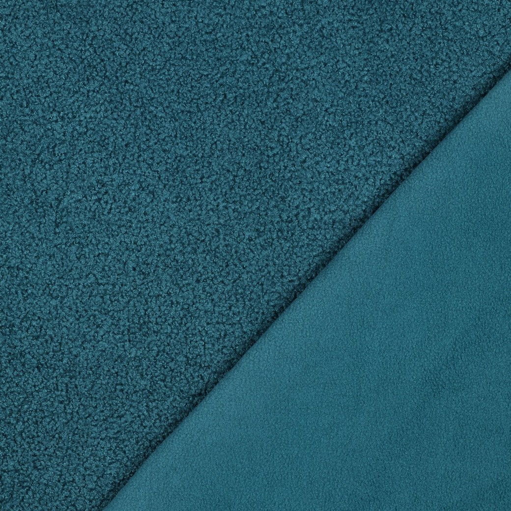 BALD ERHÄLTLICH - Teddystoff Fleece Double Sided petrol