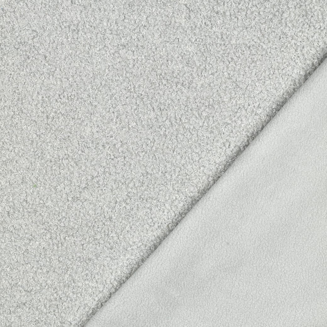 BALD ERHÄLTLICH - Teddystoff Fleece Double Sided hellgrau