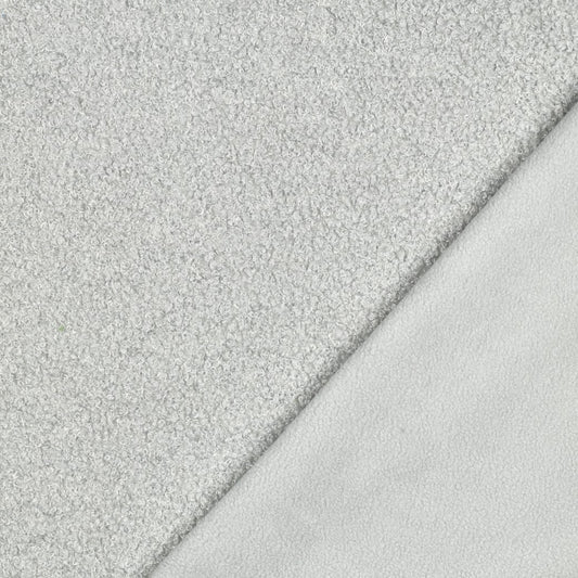 BALD ERHÄLTLICH - Teddystoff Fleece Double Sided hellgrau