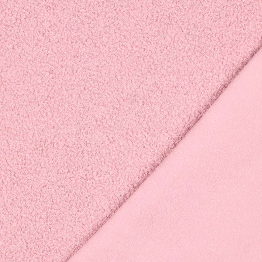 BALD ERHÄLTLICH - Teddystoff Fleece Double Sided zartrosa