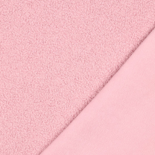 BALD ERHÄLTLICH - Teddystoff Fleece Double Sided zartrosa