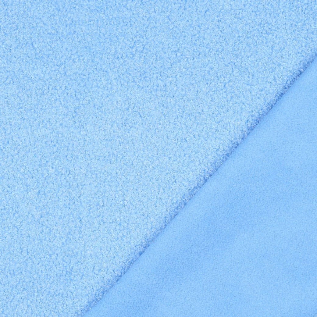 BALD ERHÄLTLICH - Teddystoff Fleece Double Sided hellblau