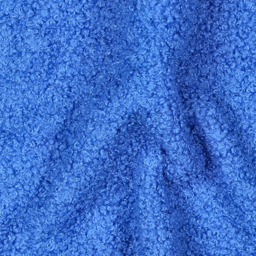 BALD ERHÄLTLICH - Teddystoff Fleece Double Sided kobaltblau