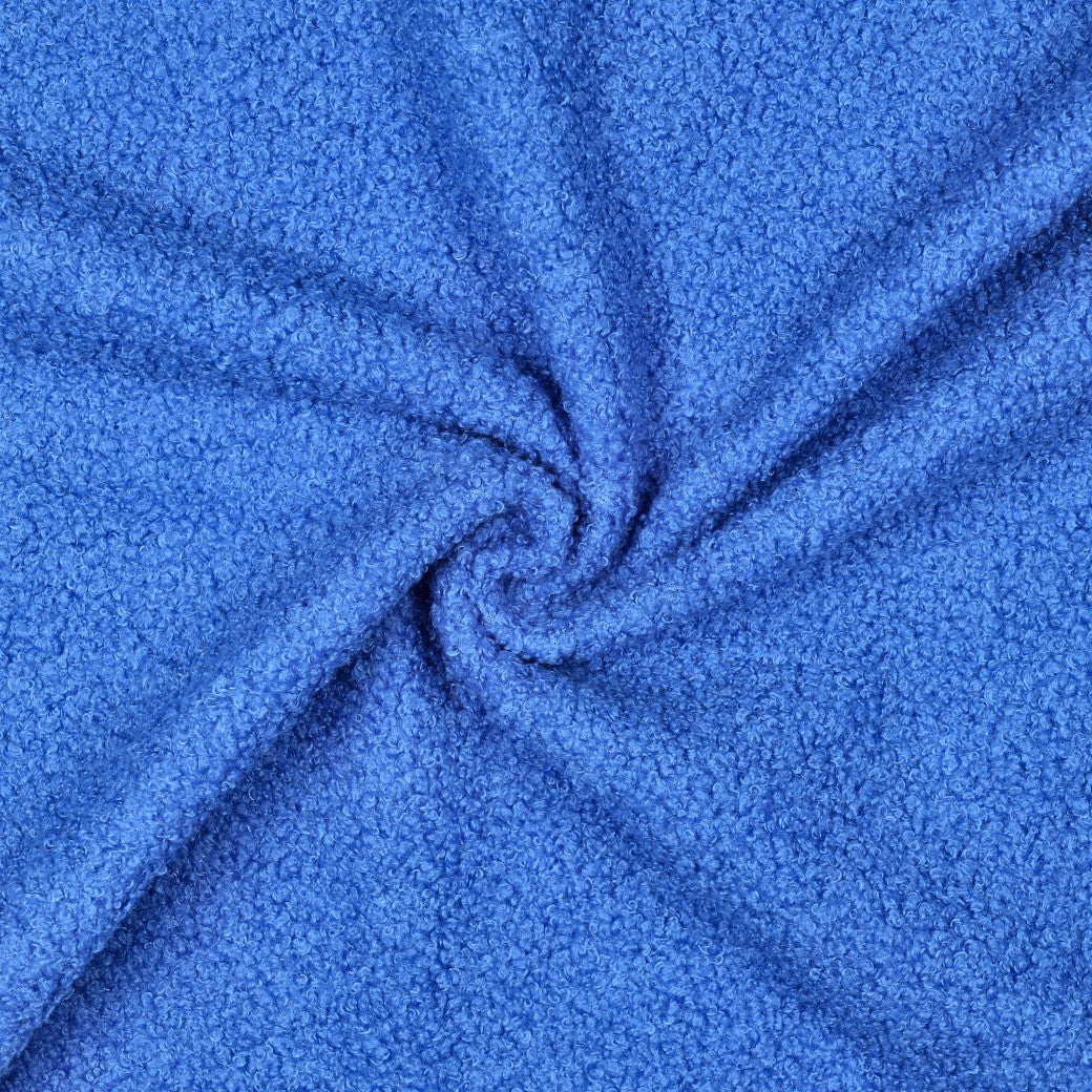 BALD ERHÄLTLICH - Teddystoff Fleece Double Sided kobaltblau