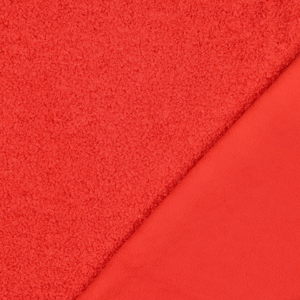 BALD ERHÄLTLICH - Teddystoff Fleece Double Sided rot