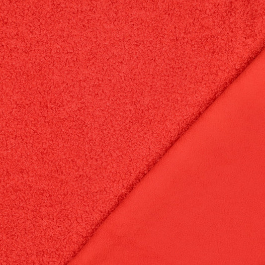 BALD ERHÄLTLICH - Teddystoff Fleece Double Sided rot