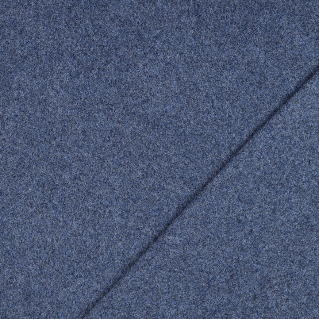 BALD ERHÄLTLICH - Baumwollfleece Bio jeansblau meliert