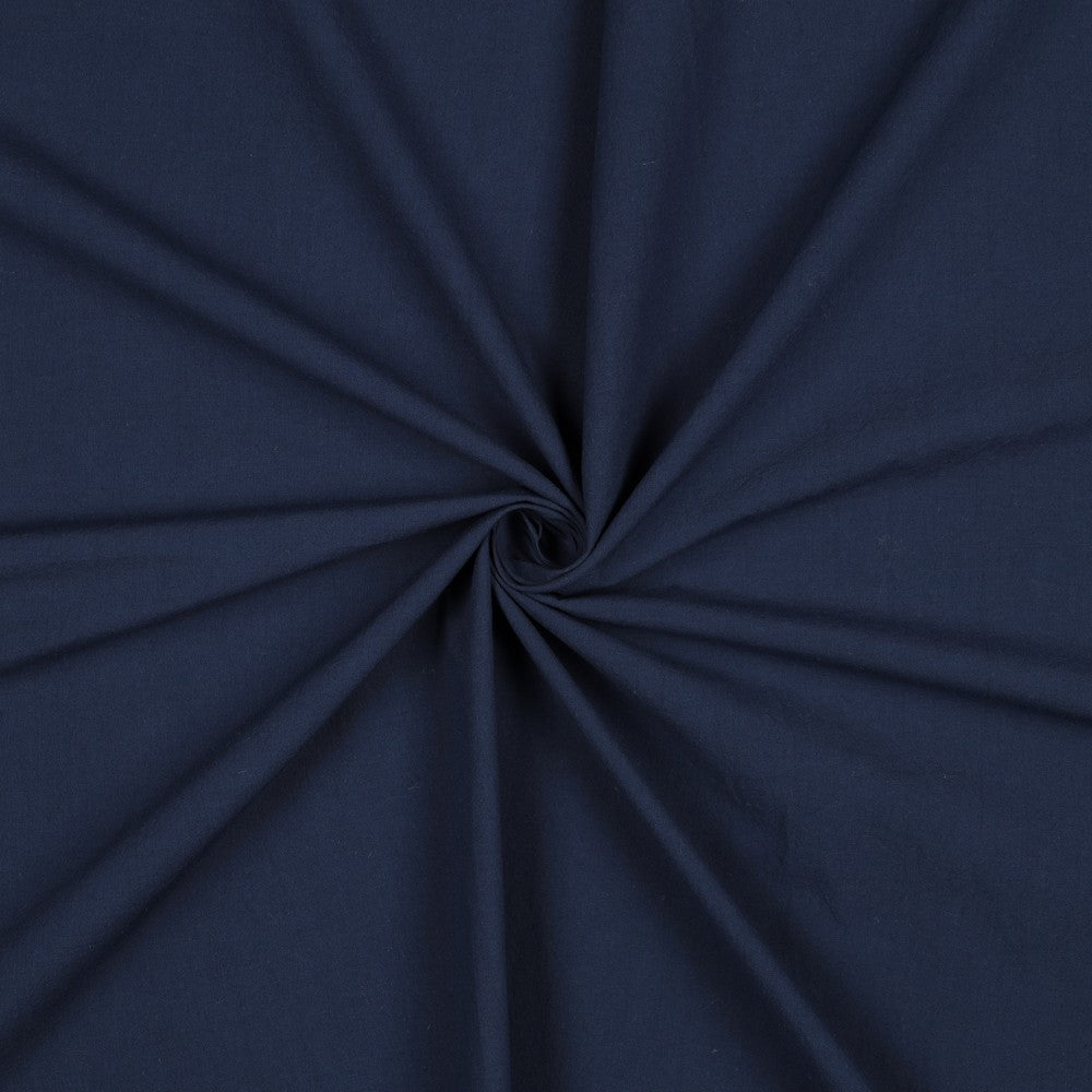 Baumwolle Cotton washed navy