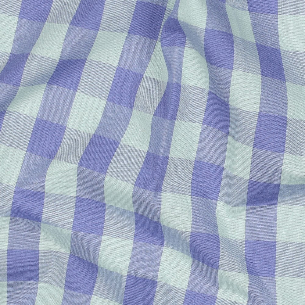 Baumwolle Karo Yarn Dyed lavendel