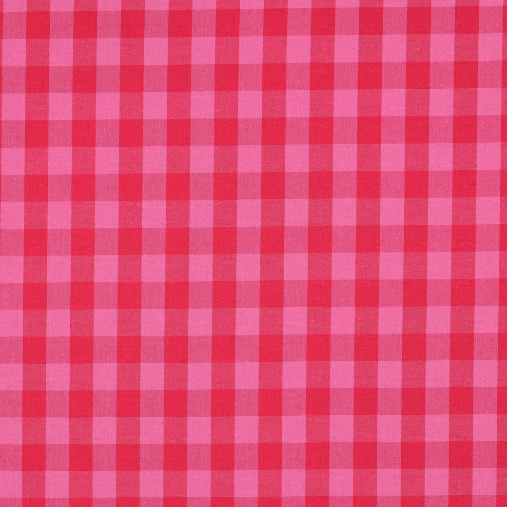 BALD ERHÄLTLICH - Baumwolle Karo Yarn Dyed rot pink