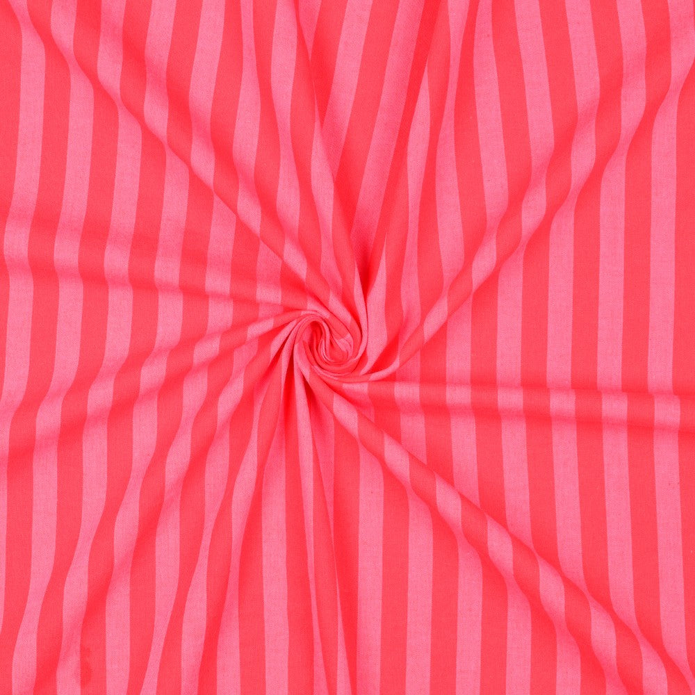 Baumwolle Karo Yarn Dyed Streifen pink