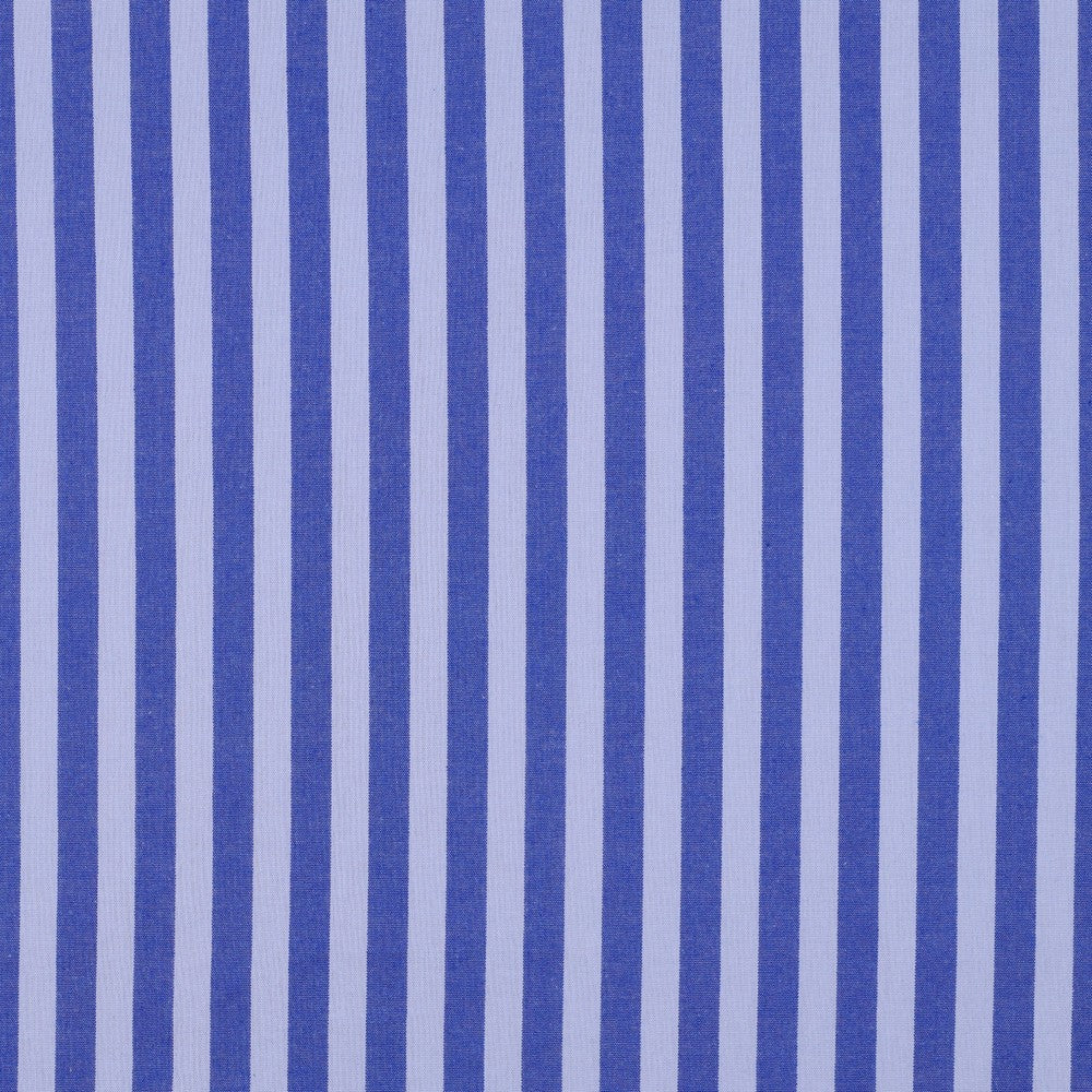 Baumwolle Karo Yarn Dyed Streifen blau
