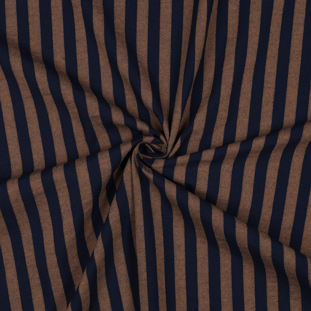 Baumwolle Karo Yarn Dyed Streifen navy