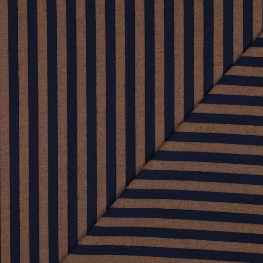 Baumwolle Karo Yarn Dyed Streifen navy