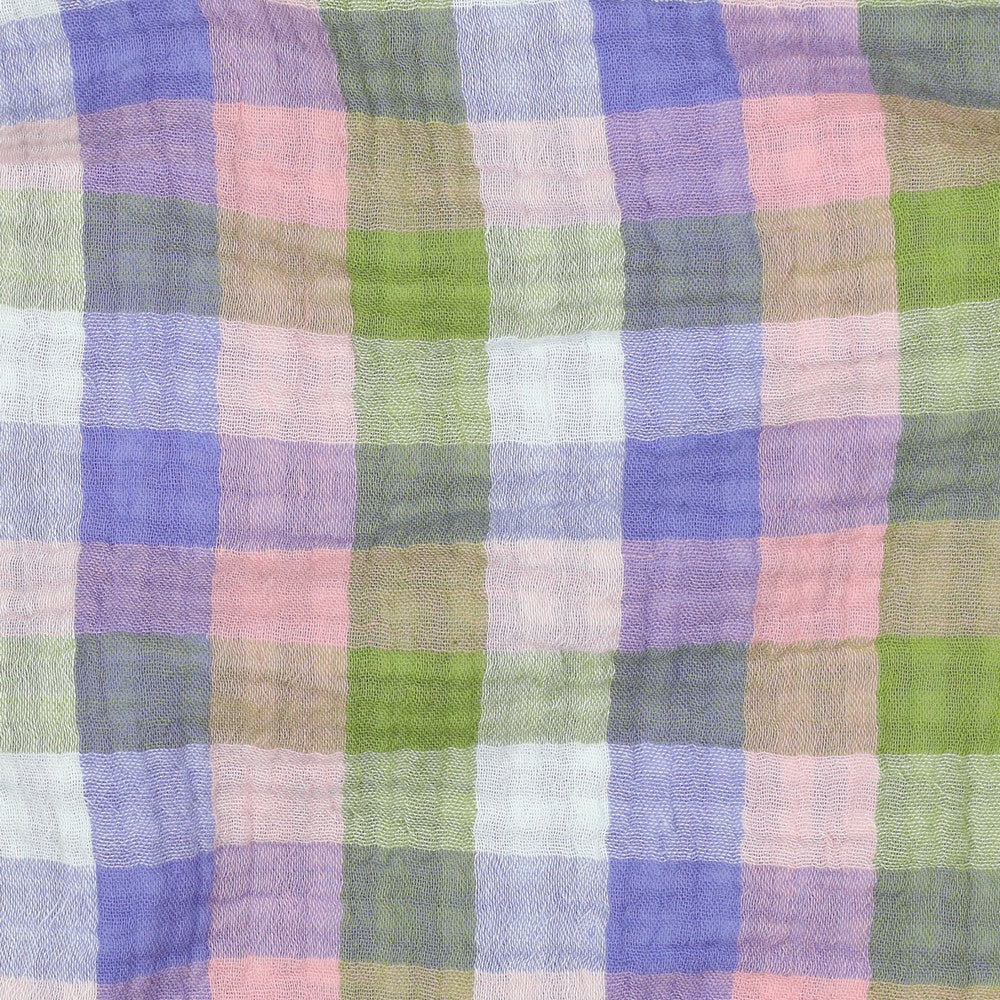 Double Gauze Double Sided karo rosa lavender grün