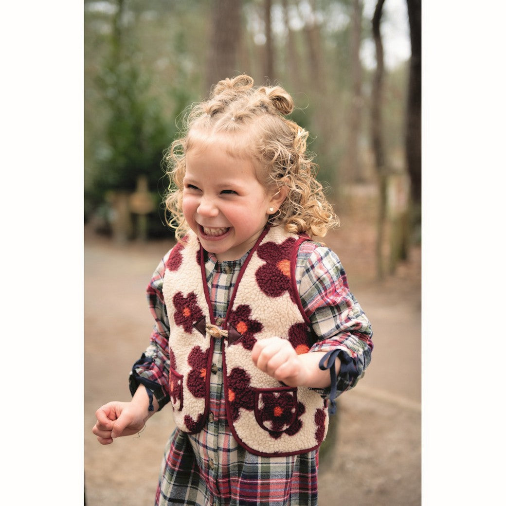 BALD ERHÄLTLICH - Teddystoff Flowers taupe ecru