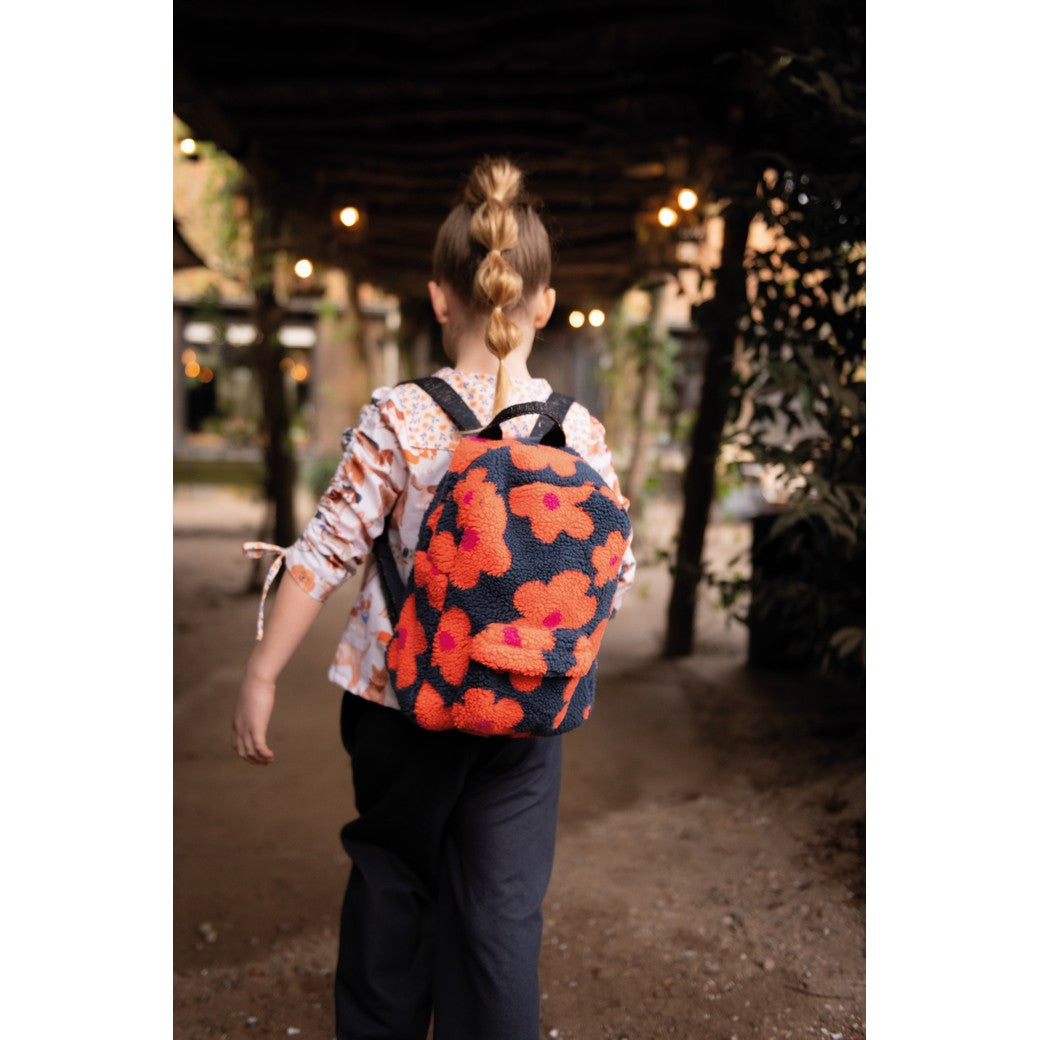 BALD ERHÄLTLICH - Teddystoff Flowers lilac apricot