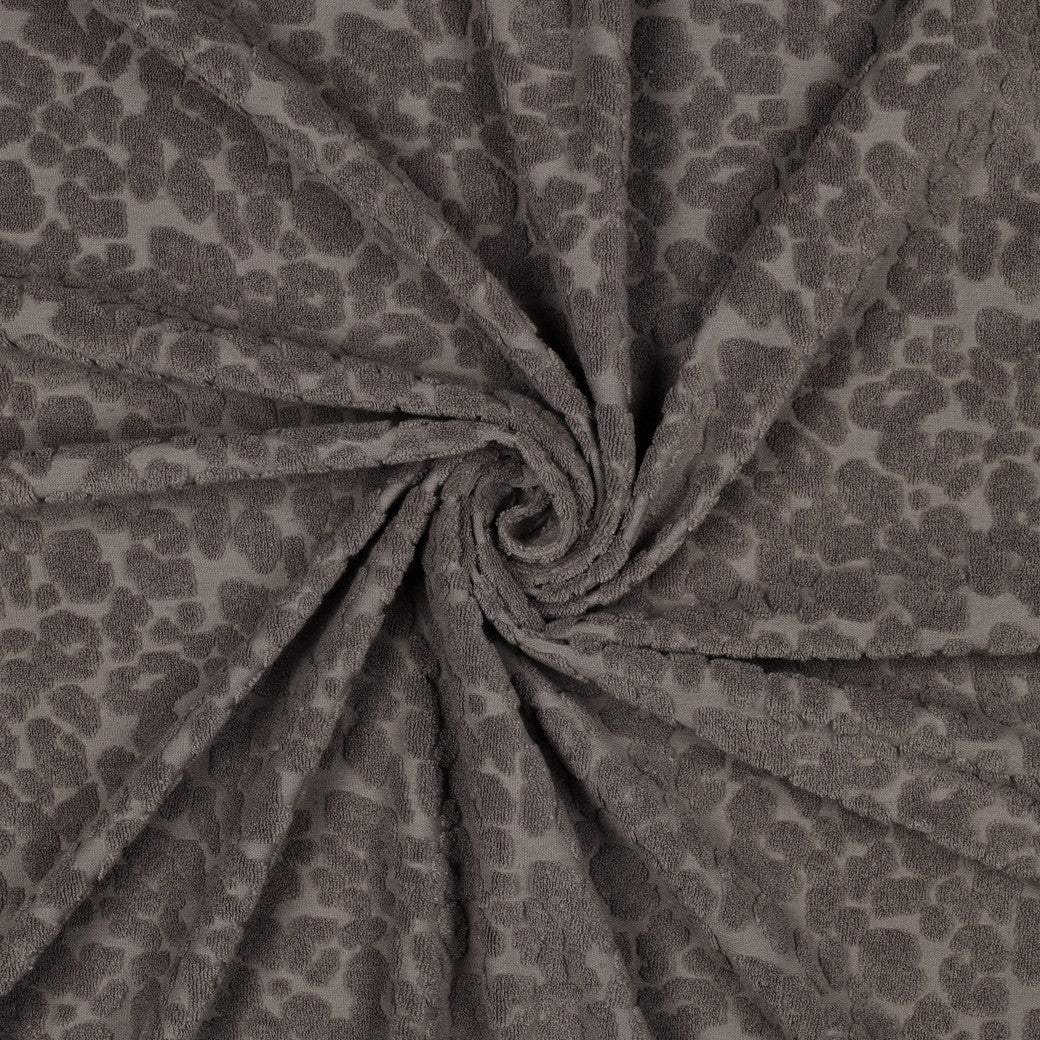 Bald erhältlich - Frottee Baumwolle Strick taupe