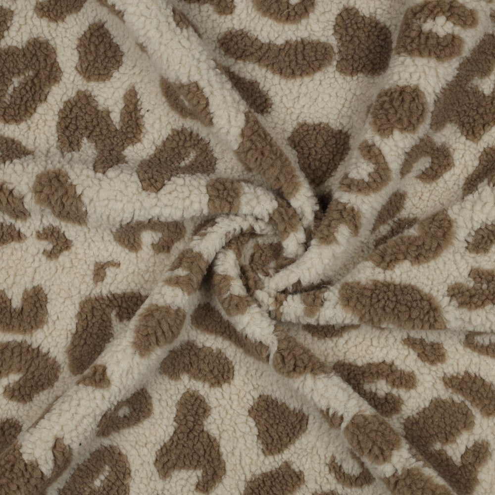 Teddystoff Animal Skin Leo taupe