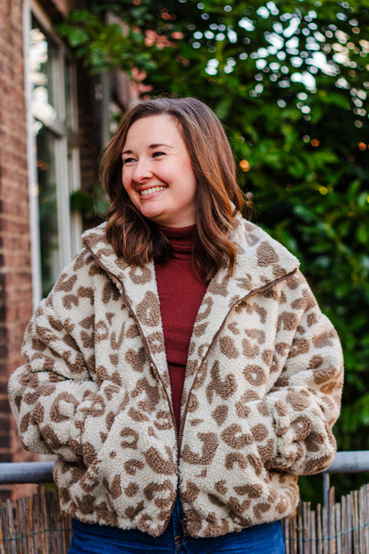 Teddystoff Animal Skin Leo taupe