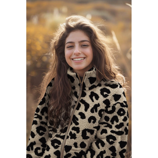Teddystoff Animal Skin Leo schwarz