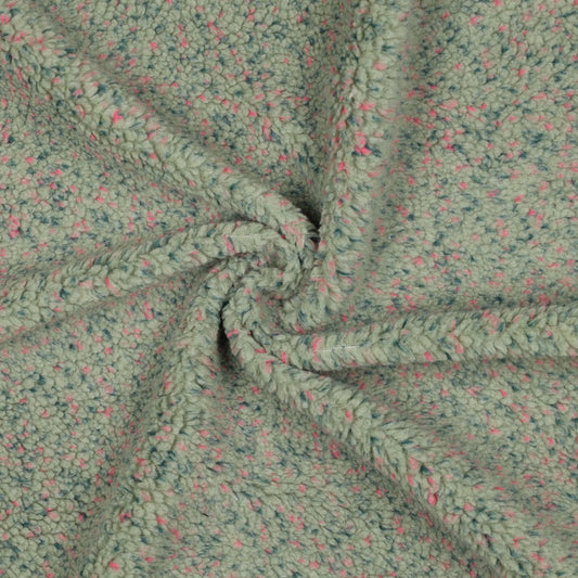 Teddystoff Tweed Konfetti mistel petrol pink