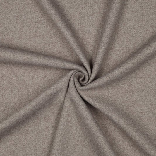 MITTWOCHS-TRALLAFITTI - Strick Woll Look taupe melange RESTSTÜCK 2,4m