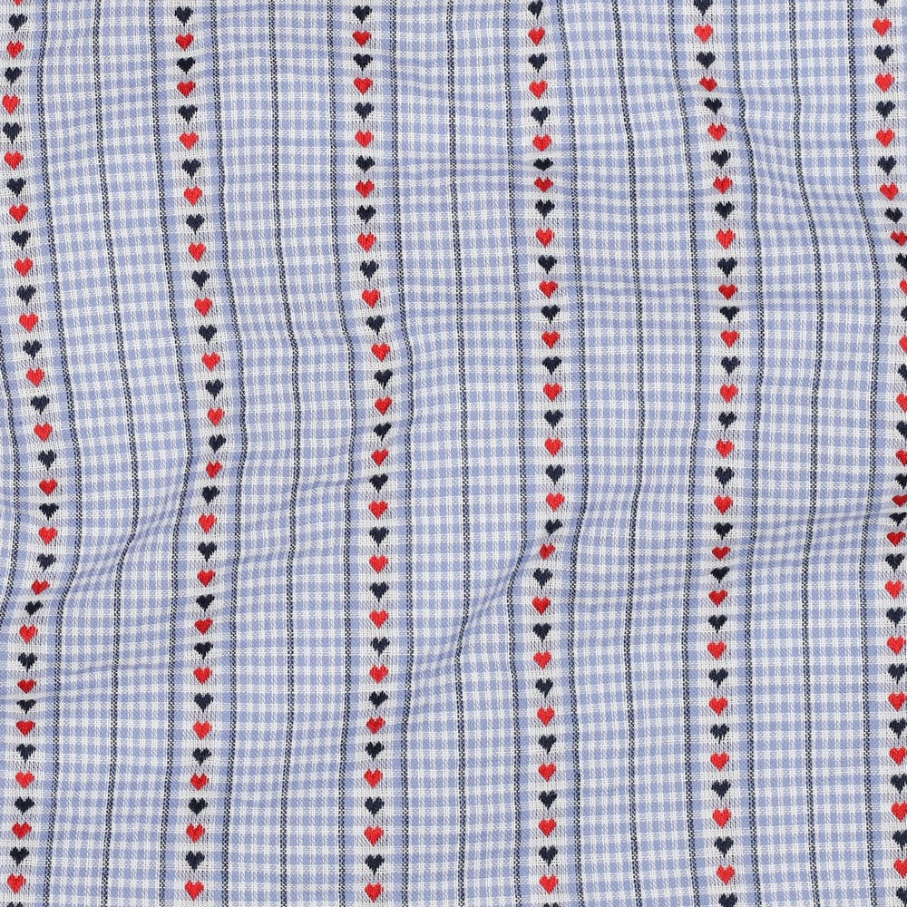 Baumwolle Jacquard Hearts Herzen hellblau
