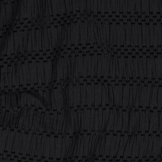 Chenille Jacquard Bluse Streifen schwarz