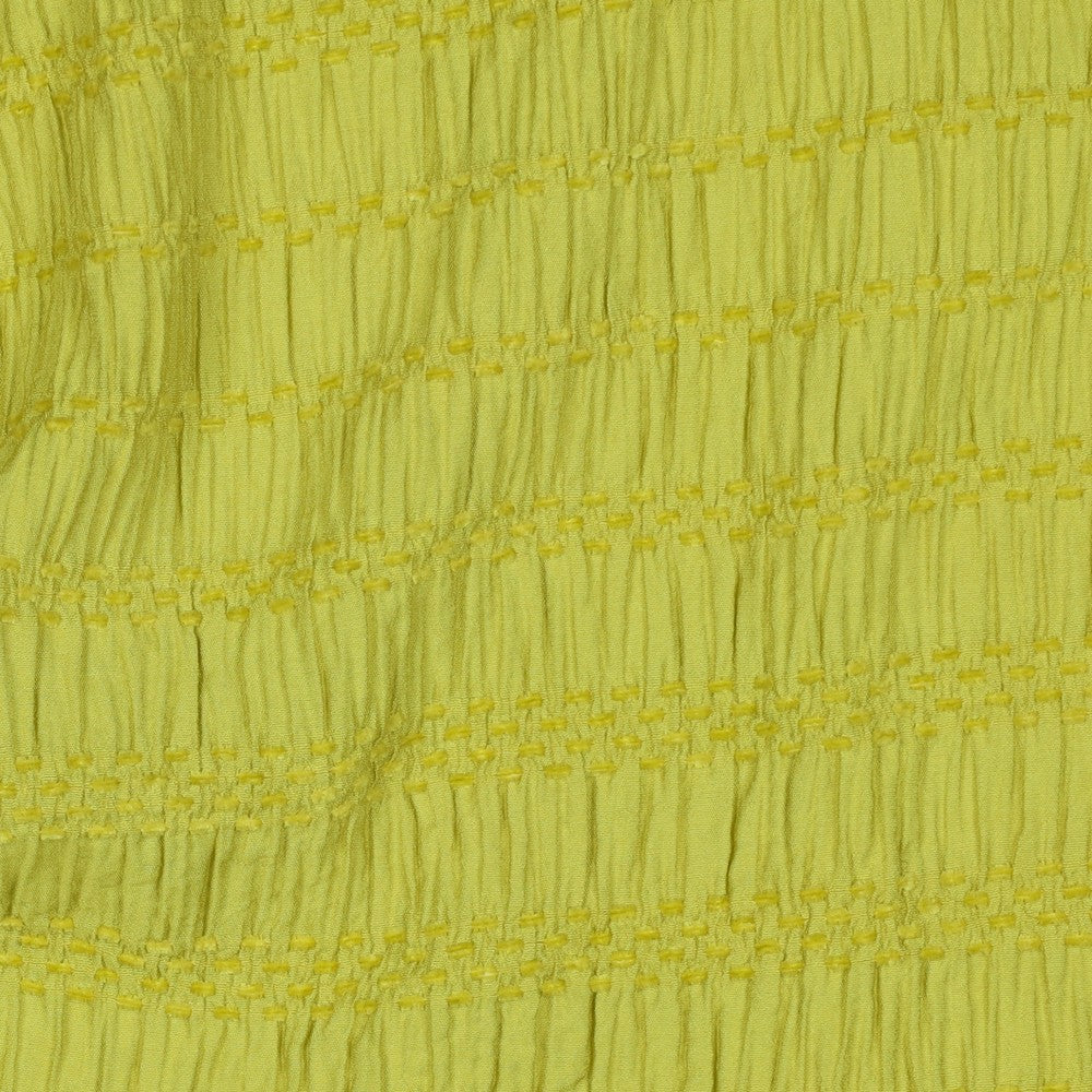 Chenille Jacquard Bluse Streifen lime