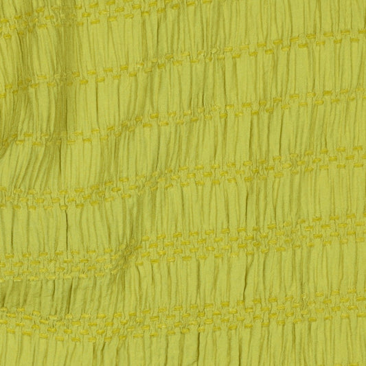 Chenille Jacquard Bluse Streifen lime