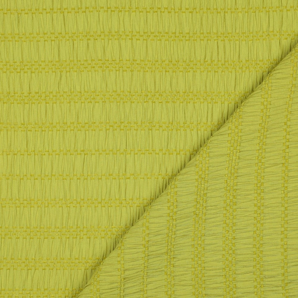 Chenille Jacquard Bluse Streifen lime