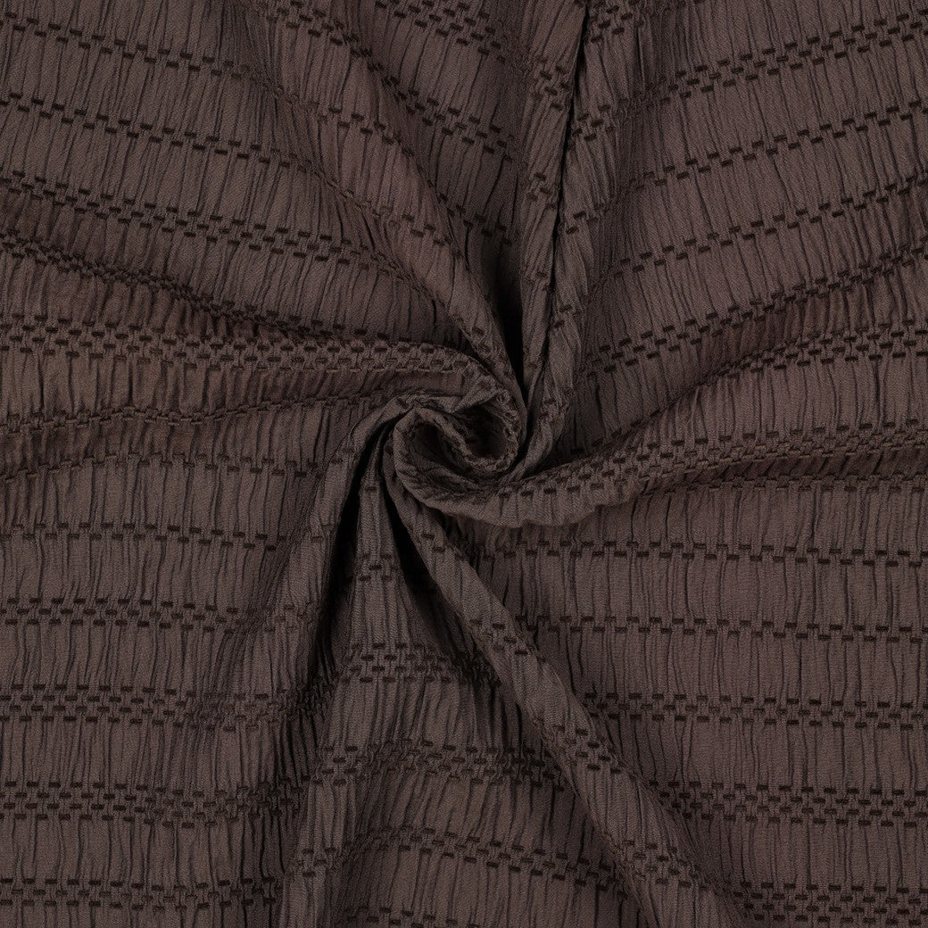 Chenille Jacquard Bluse Streifen braun