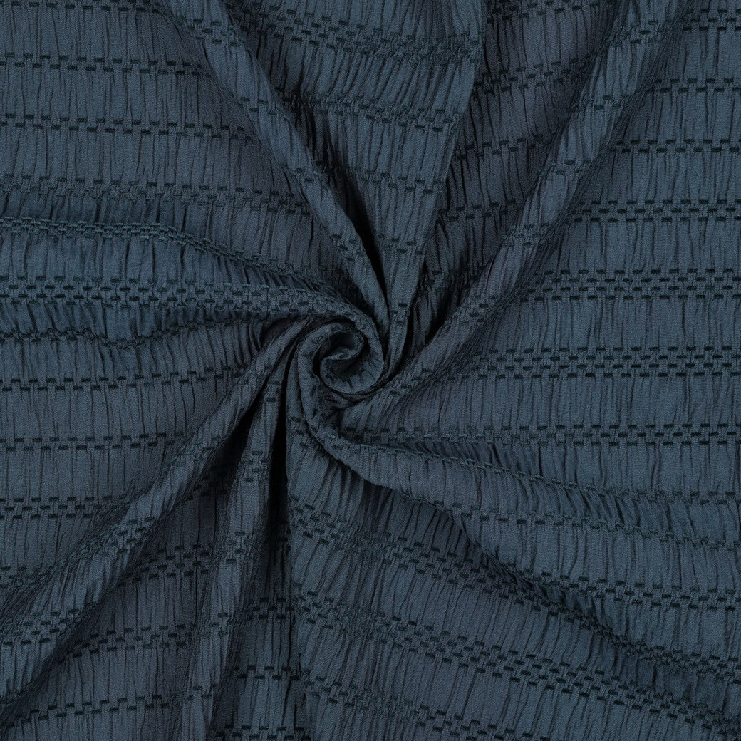Chenille Jacquard Bluse Streifen blau