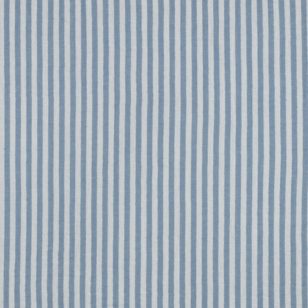 Musselin garngefärbt Streifen blau weiß