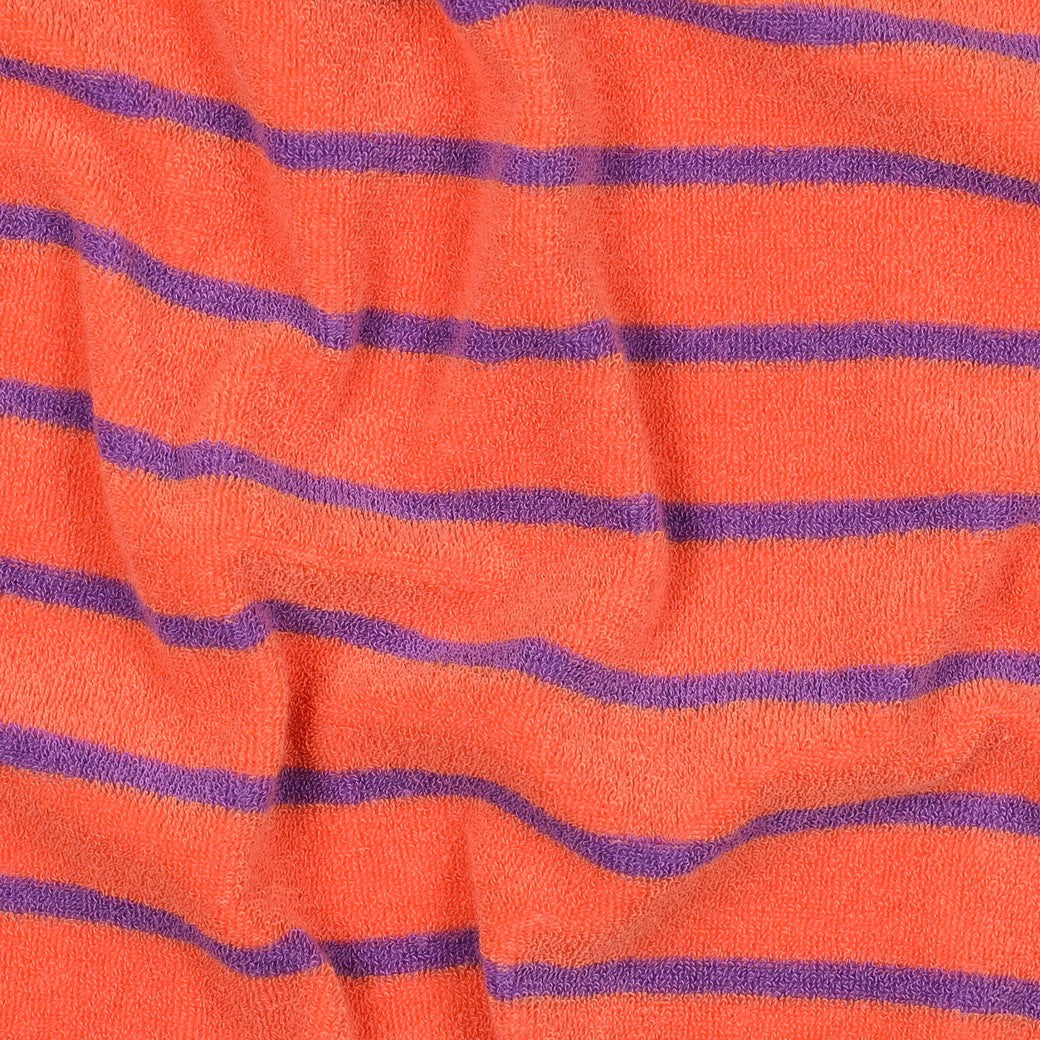 Frottee Baumwolle yarn dyed Stripes orange lila