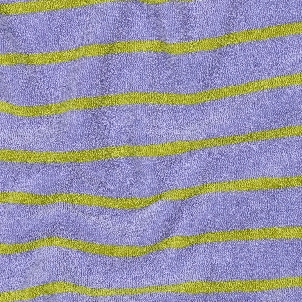 Frottee Baumwolle yarn dyed Stripes lila limette