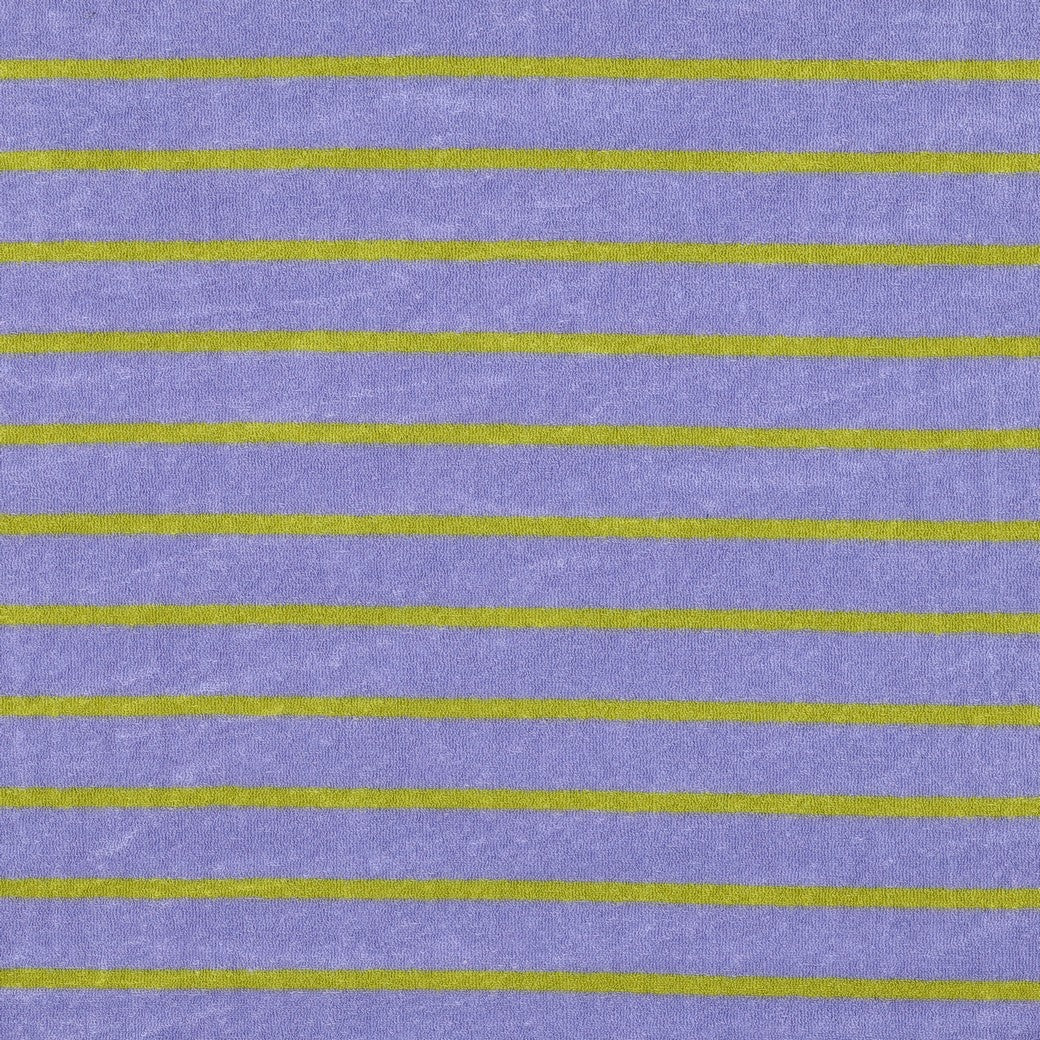 Frottee Baumwolle yarn dyed Stripes lila limette